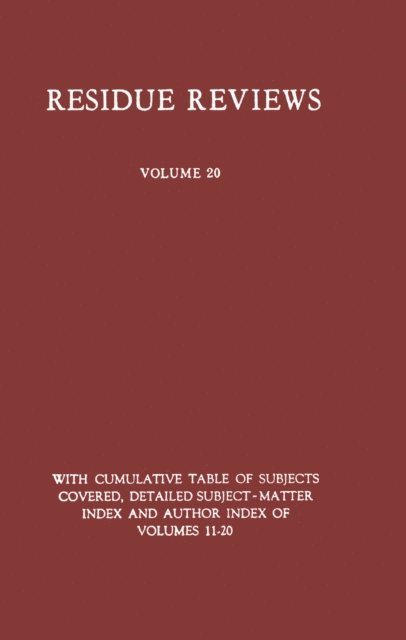 Francis A. Gunther - Residue Reviews, E-bok