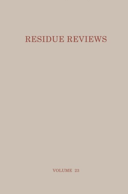 Francis A. Gunther - Residue Reviews, E-bok
