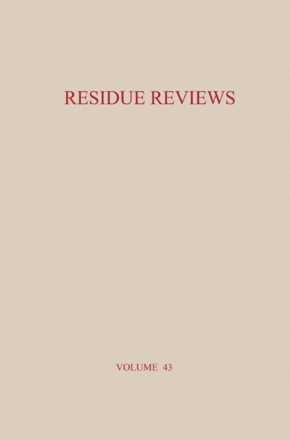 Jane Davies Gunther, Francis A. Gunther - Residue Reviews, E-bok