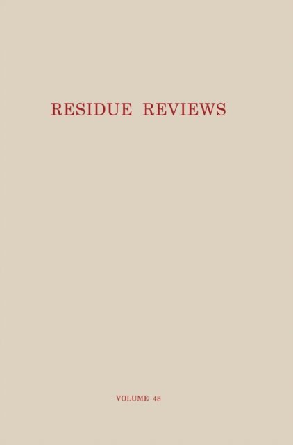Jane Davies Gunther, Francis A. Gunther - Residue Reviews, E-bok