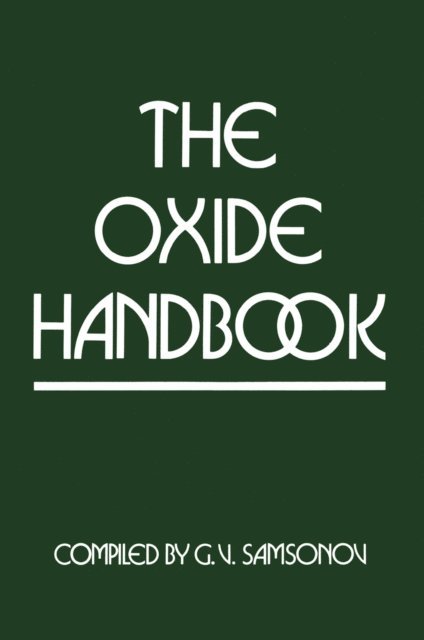 G. V. Samsonov - Oxide Handbook, E-bok