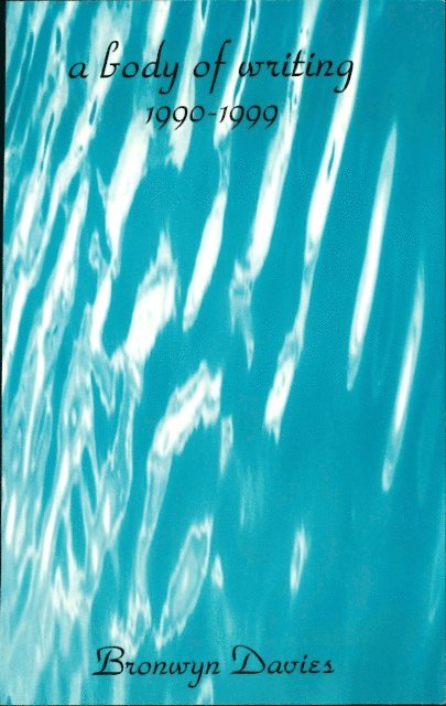 Bronwyn Davies - Body of Writing, 1990-1999, E-bok