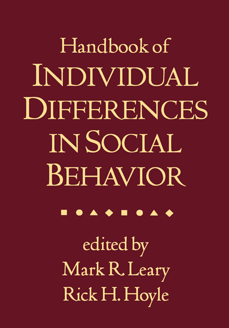 Rick H. Hoyle, Mark R. Leary - Handbook of Individual Differences in Social Behavior, E-bok