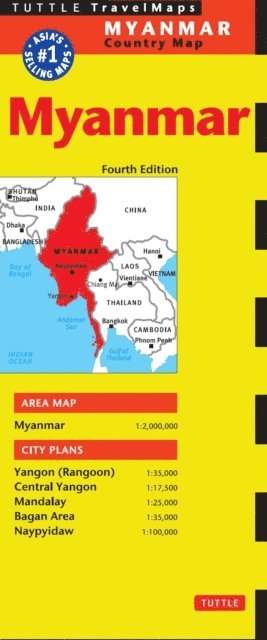 Periplus Editors - Myanmar Travel Map Fourth Edition, E-bok