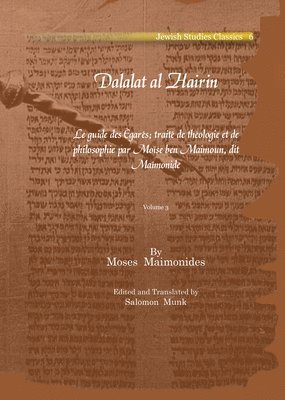 Moses Maimonides, Salomon Munk - Dalalat al Hairin, E-bok
