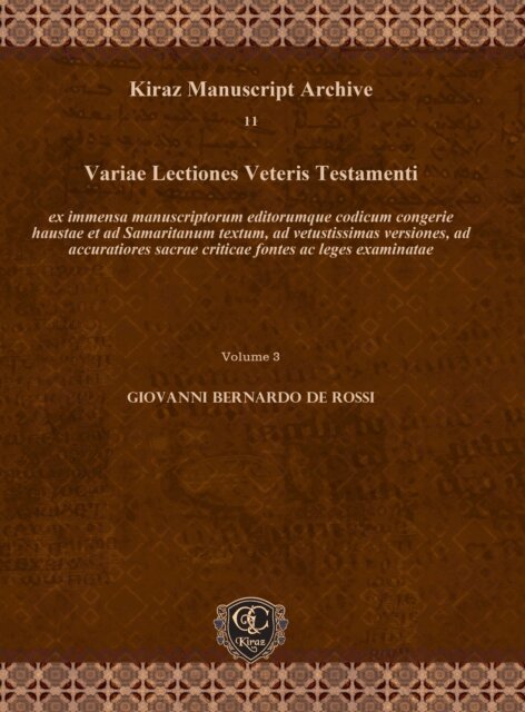 Variae Lectiones Veteris Testamenti