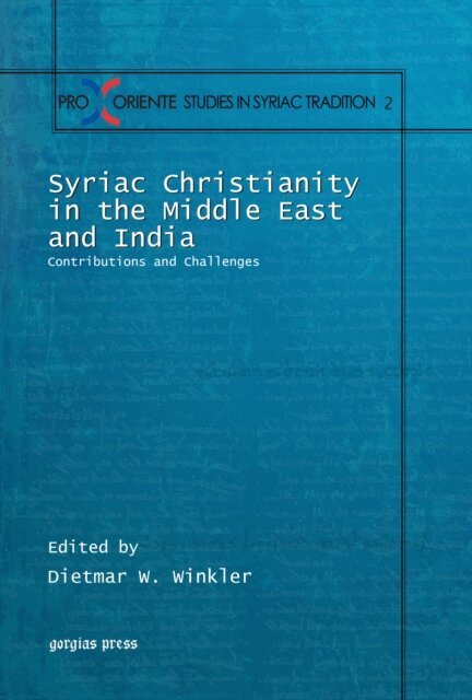 Dietmar W. Winkler - Syriac Christianity in the Middle East and India, E-bok