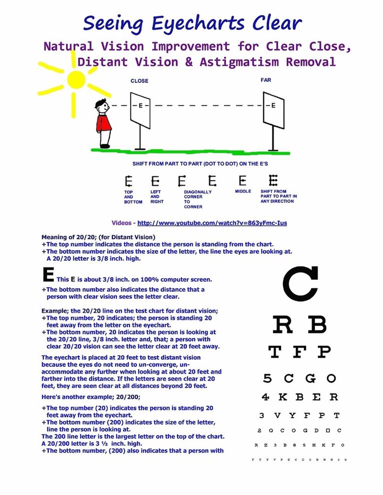 William H Bates, Clark Night - Seeing Eyecharts Clear - Natural Vision Improvement for Clear Close, Distant Vision, Häftad. Tillgänglighet: Lägg i varukorg