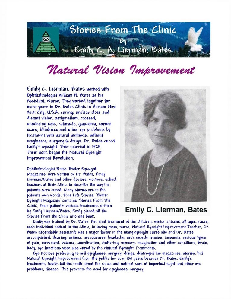 William H Bates, Bates Emily C a Lierman - Stories From The Clinic By Emily C. A. Lierman, Bates, Häftad. Tillgänglighet: Lägg i varukorg
