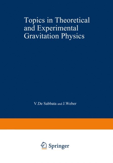 V. De Sabbata - Topics in Theoretical and Experimental Gravitation Physics, E-bok