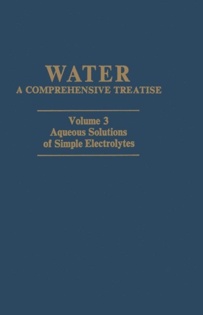 Felix Franks - Aqueous Solutions of Simple Electrolytes, E-bok