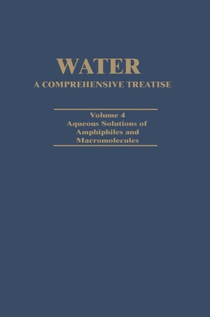 Felix Franks - Water A Comprehensive Treatise, E-bok