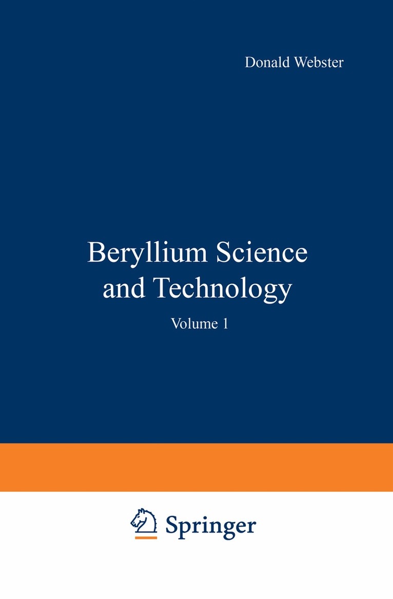 D. Webster - Beryllium Science and Technology, Häftad