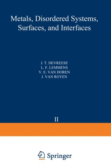 J. T. Devreese - Recent Developments in Condensed Matter Physics, E-bok