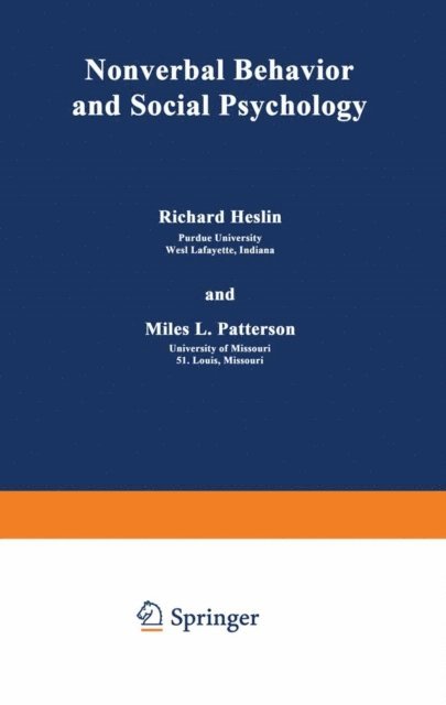 Richard Heslin - Nonverbal Behavior and Social Psychology, E-bok