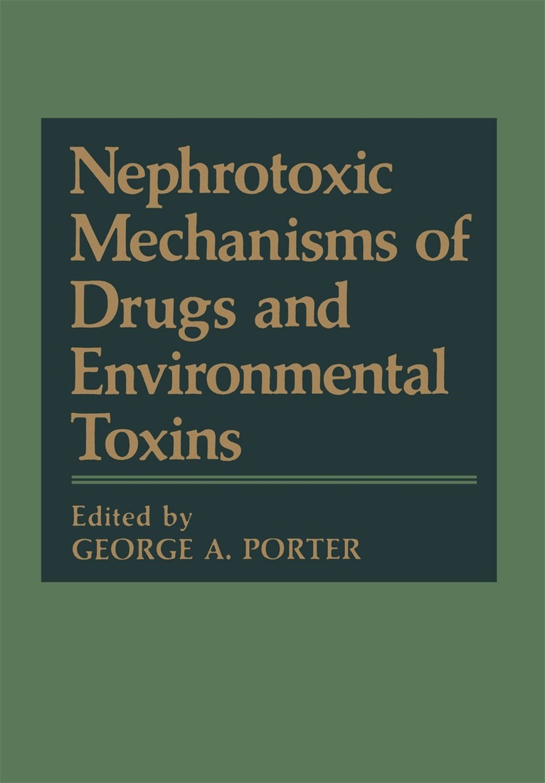 George A. Porter - Nephrotoxic Mechanisms of Drugs and Environmental Toxins, Häftad
