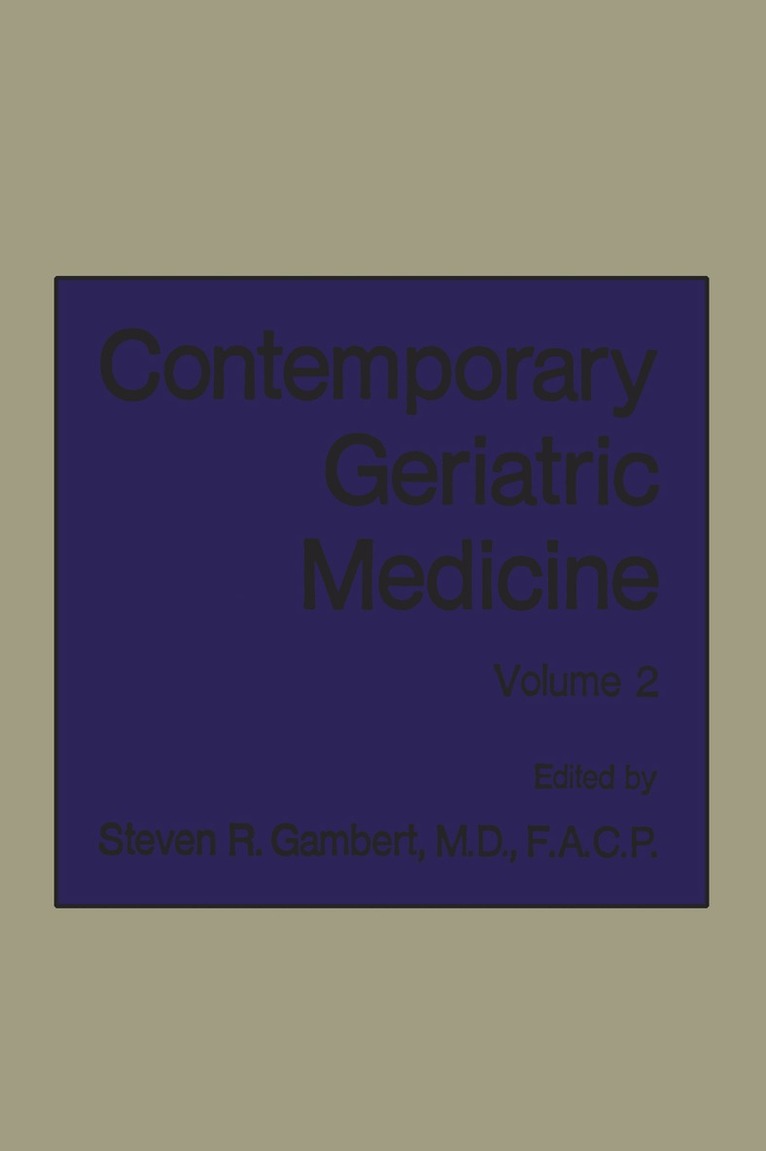 Steven R. Gambert - Contemporary Geriatric Medicine, Häftad. Tillgänglighet: Lägg i varukorg