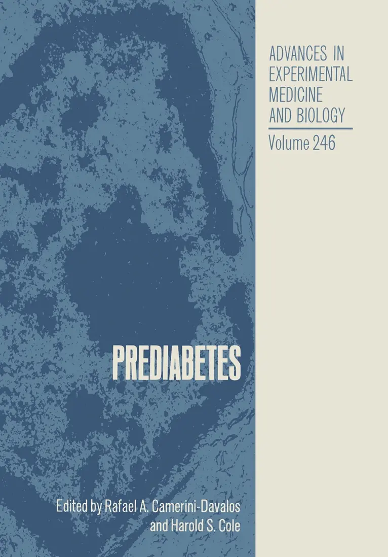 Rafael A. Camerini-Davalos, Harold S. Cole - Prediabetes, Häftad. Tillgänglighet: Lägg i varukorg