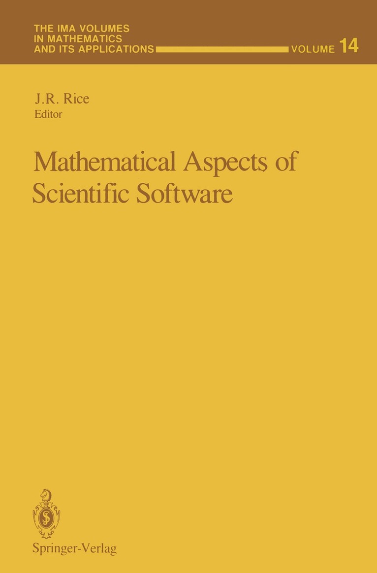 J.R. Rice - Mathematical Aspects of Scientific Software, Häftad