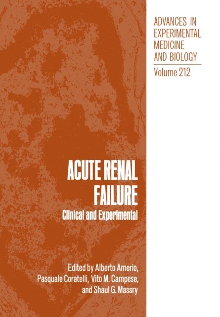 Alberto Amerio - Acute Renal Failure, E-bok