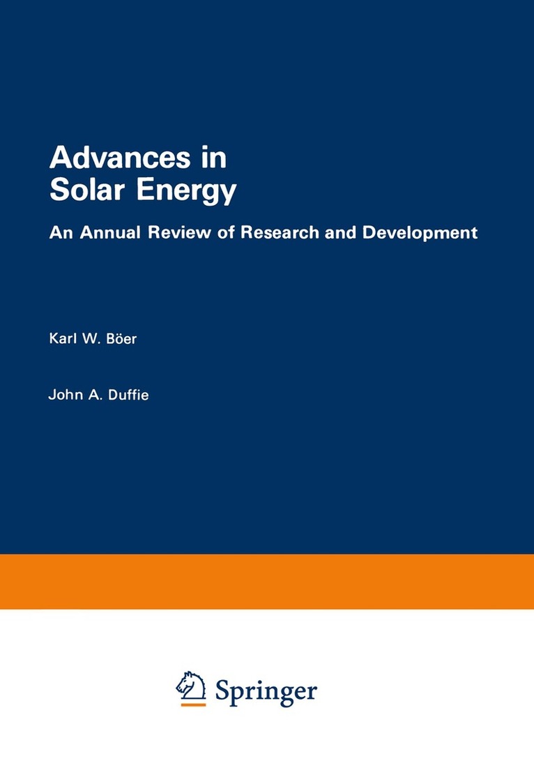 Karl W. Boer - Advances in Solar Energy, Häftad