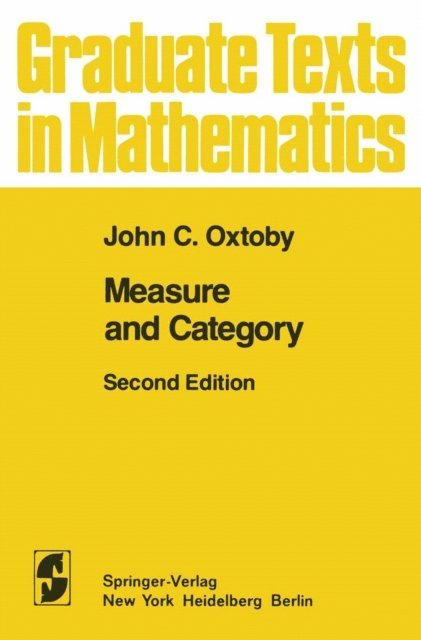 John C. Oxtoby - Measure and Category, E-bok