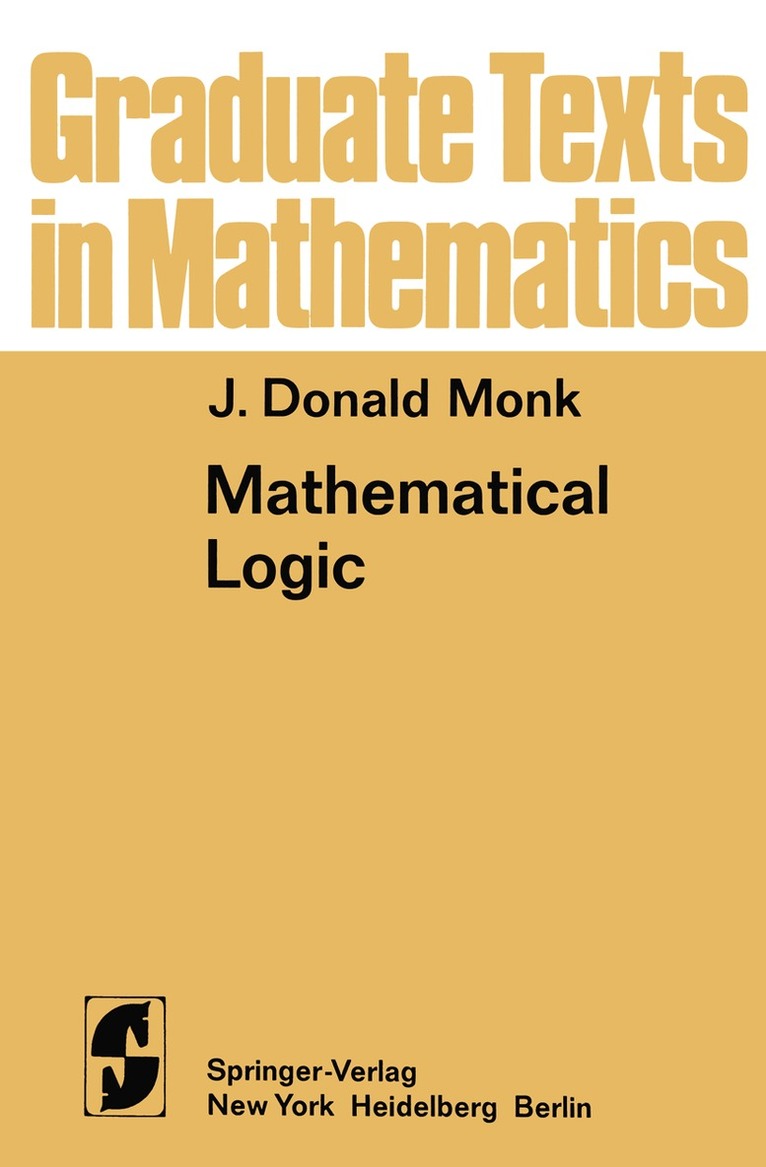 J.D. Monk - Mathematical Logic, Häftad. Tillgänglighet: Lägg i varukorg
