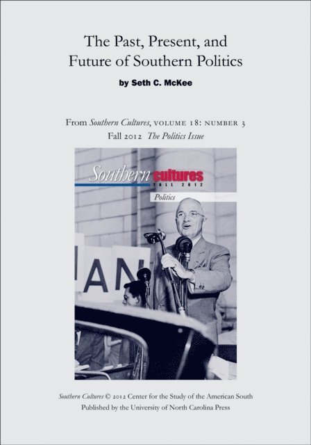 Seth C. McKee - Past, Present, and Future of Southern Politics, E-bok