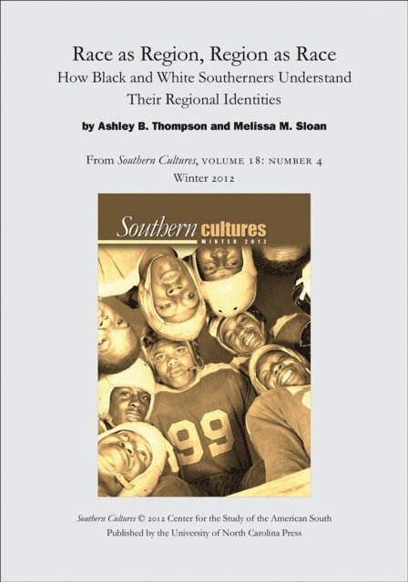 Melissa M. Sloan, Ashley Thompson - Race as Region, Region as Race: How Black and White Southerners Understand Their Regional Identities, E-bok