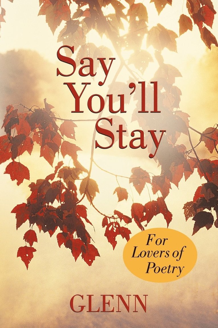 Glenn - Say You'll Stay, Häftad. Tillgänglighet: Lägg i varukorg