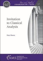 Invitation to Classical Analysis