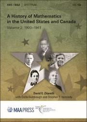 A History of Mathematics in the United States and Canada