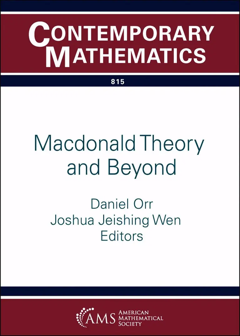Daniel Orr, Joshua Jeishing Wen - Macdonald Theory and Beyond, Häftad. Tillgänglighet: Lägg i varukorg