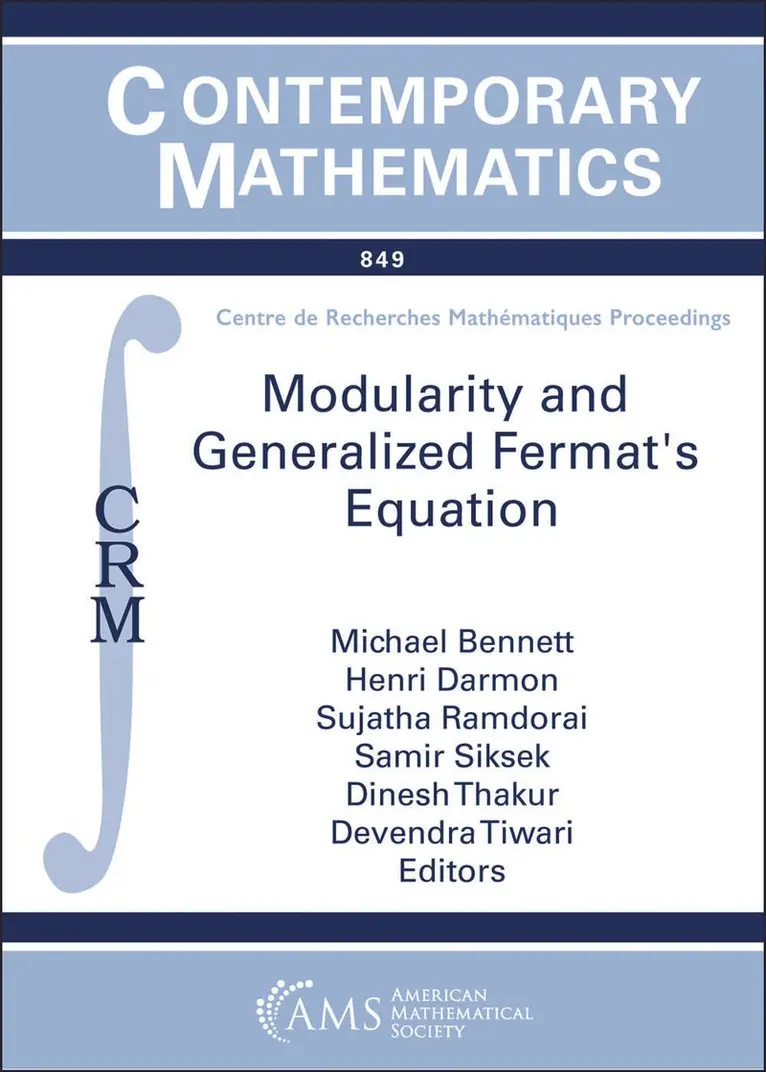 Michael Bennett, Henri Darmon, Sujatha Ramdorai, Samir Siksek, Dinesh Thakur - Modularity and Generalized Fermat's Equation, Häftad. Tillgänglighet: Kommande