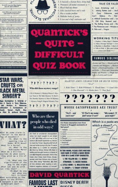David Quantick - Quantick's Quite Difficult Quiz Book, E-bok