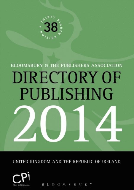 Directory of Publishing 2014, E-bok