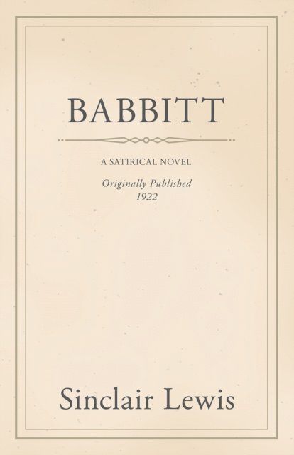 Sinclair Lewis - Babbitt, E-bok