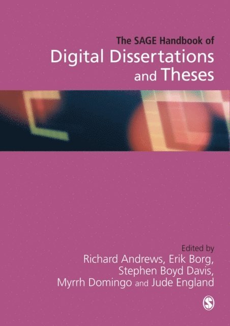 Jude England, Myrrh Domingo, Stephen Boyd Davis, Erik Borg, Richard Andrews - SAGE Handbook of Digital Dissertations and Theses, E-bok