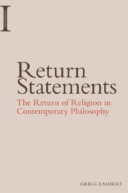 Gregg Lambert - Return Statements, E-bok. Tillgänglighet: Lägg i varukorg