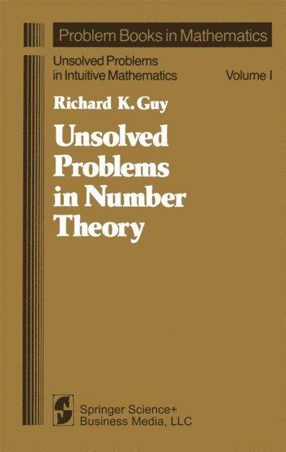 R.K. Guy, Richard Guy - Unsolved Problems in Number Theory, E-bok