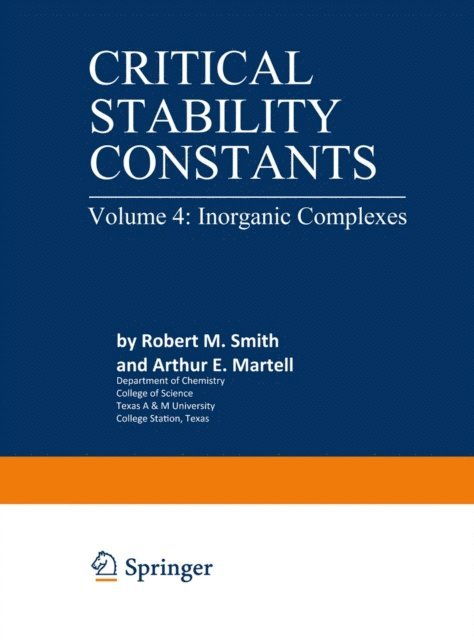 Arthur Martell - Critical Stability Constants, E-bok