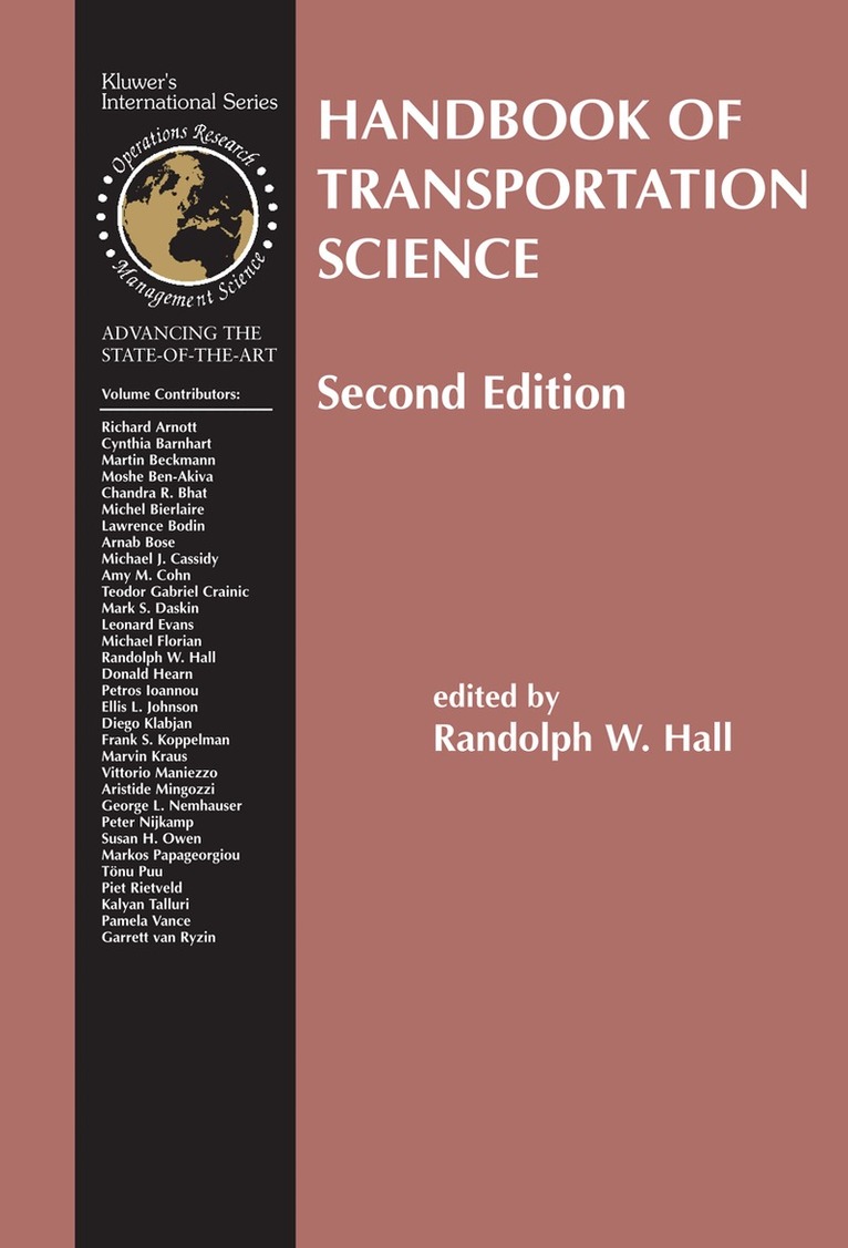Randolph Hall - Handbook of Transportation Science, Häftad. Tillgänglighet: Lägg i varukorg