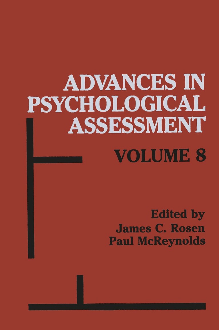 James C. Rosen, Paul McReynolds - Advances in Psychological Assessment, Häftad. Tillgänglighet: Lägg i varukorg