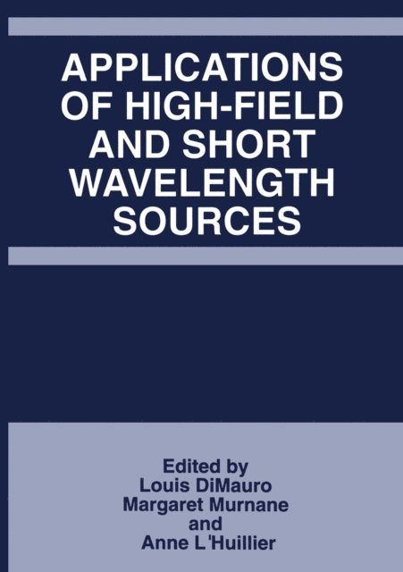 Anne L'Huillier, Margret Murnane, Louis DiMauro - Applications of High-Field and Short Wavelength Sources, E-bok
