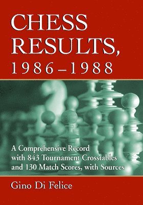 Gino Di Felice - Chess Results, 1986-1988, Häftad. Tillgänglighet: Lägg i varukorg