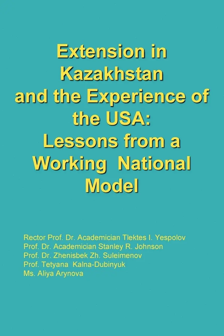 Extension in Kazakhstan and the Experience of the USA