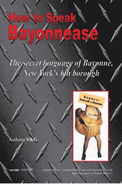V, G - How to Speak Bayonnease, E-bok