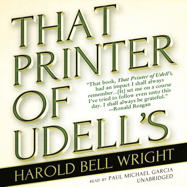 Harold Bell Wright - That Printer of Udell's, Ljudbok