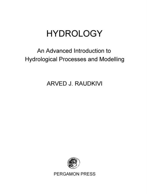 Arved J. Raudkivi - Hydrology, E-bok