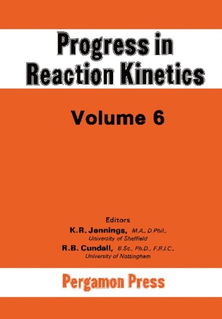 R. B. Cundall, K. R. Jennings - Progress in Reaction Kinetics, E-bok